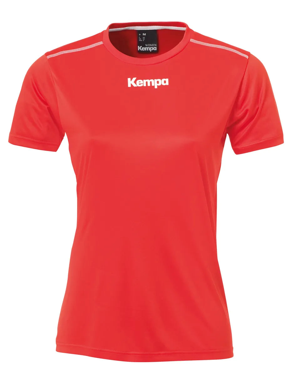 Kempa Poloshirt Poly Damen rot Front 