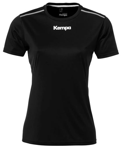 Kempa Poloshirt Poly Damen schwarz Front 