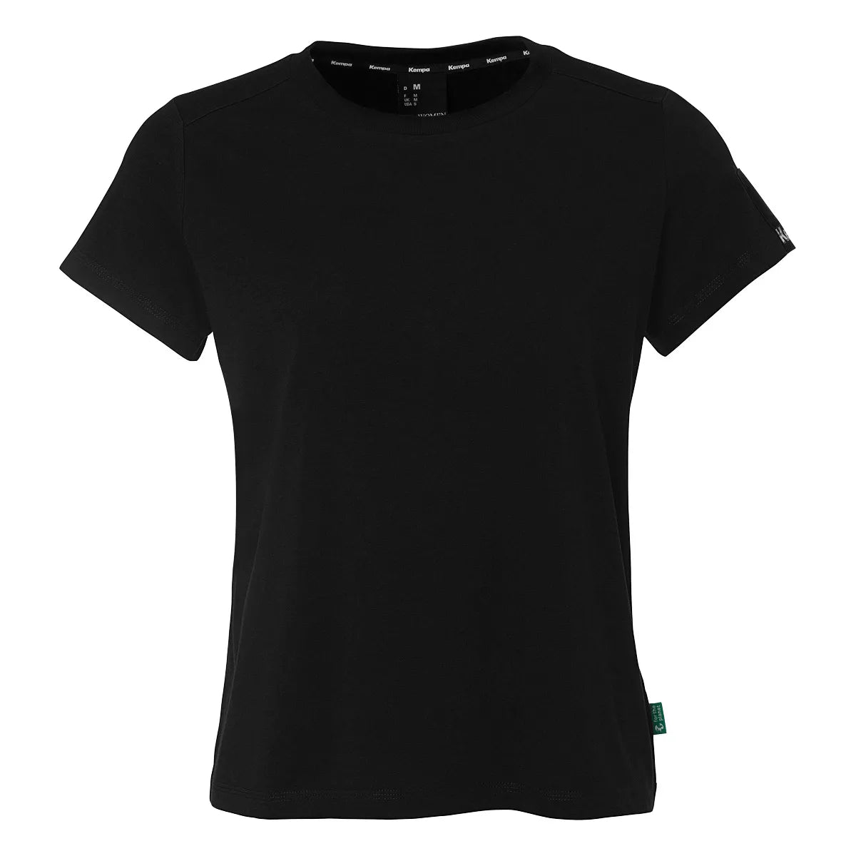 Kempa T-Shirt STMNT Cotton Kurzarm Damen schwarz Front #farbe_schwarz