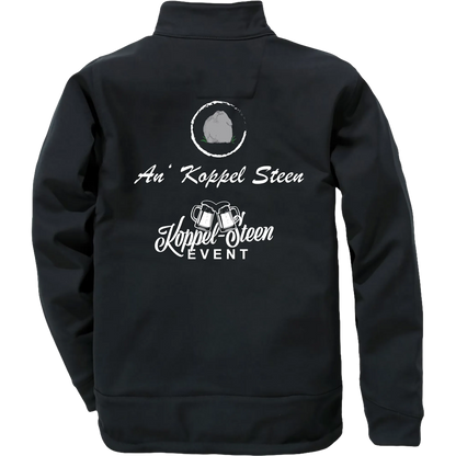 BIGTIME Koppel Steen | Softshell Jacke Herren schwarz Front