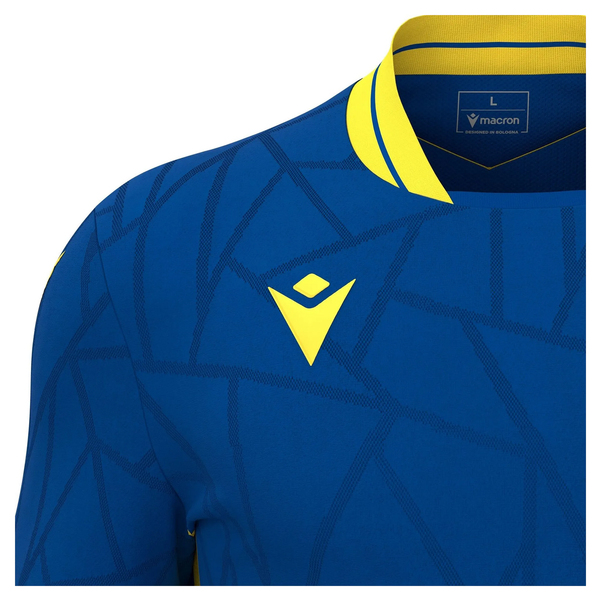 Macron Trikot CERBERUS Unisex Royal Blue-Yellow Detail 