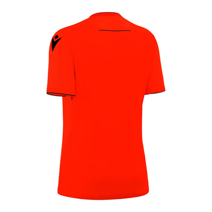 Macron Schiedsrichter Trikot Kateryn Eco Kurzarm Damen Neon Red Rücken 