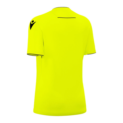 Macron Schiedsrichter Trikot Kateryn Eco Kurzarm Damen Neon Yellow Rücken 