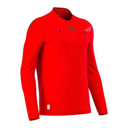 Macron Schiedsrichter Trikot Mendez Eco Langarm Unisex Bright Red Front 