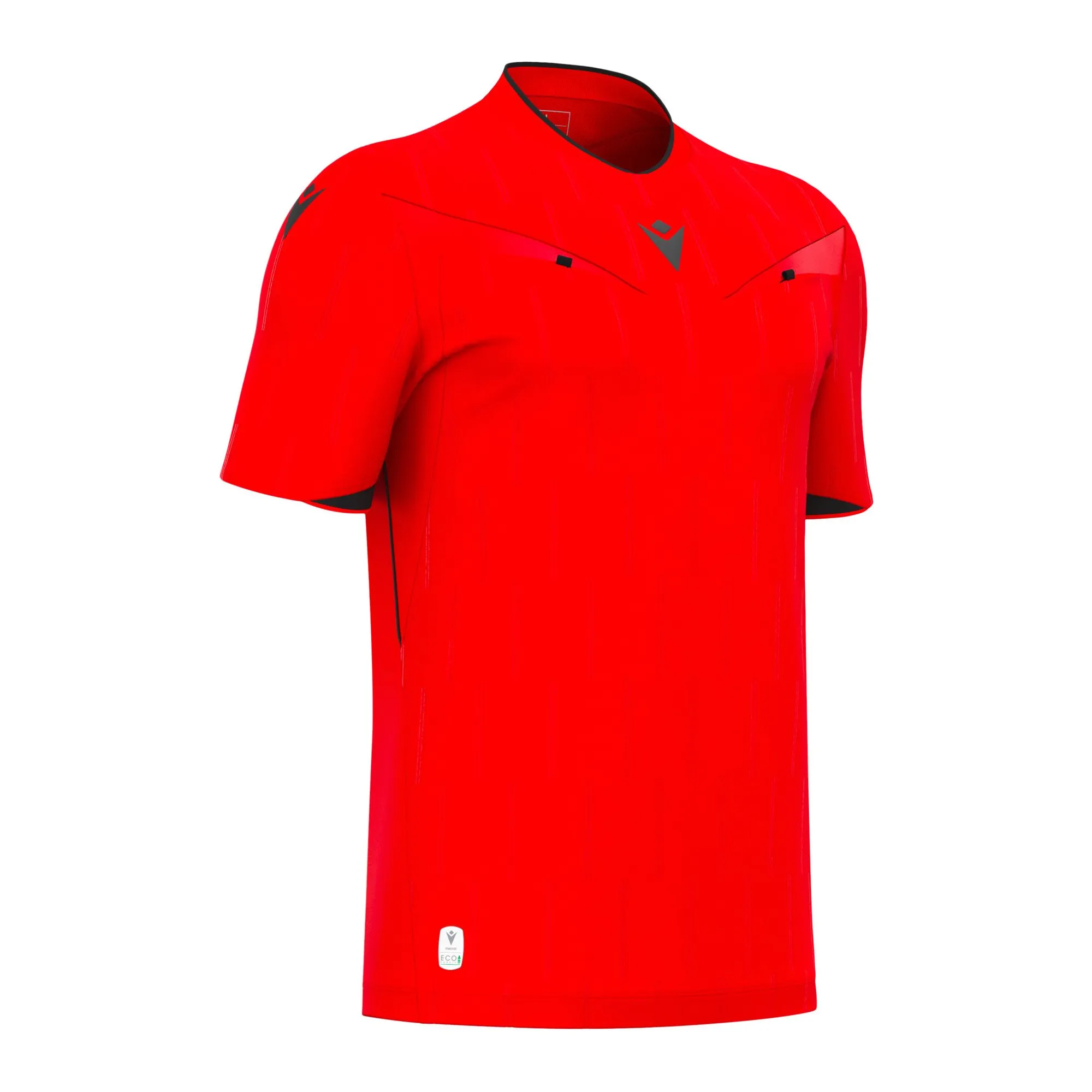 Macron Schiedsrichter Trikot Mendez Eco Kurzarm Unisex Bright Red Front 