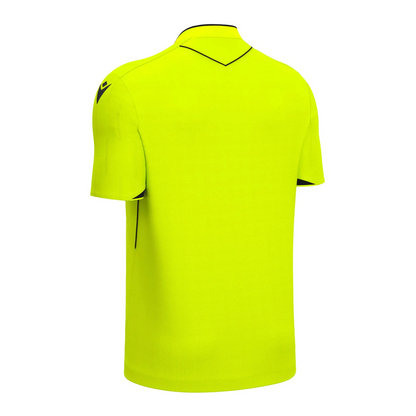 Macron Schiedsrichter Trikot Mendez Eco Kurzarm Unisex Neon Yellow Rücken 