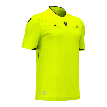 Macron Schiedsrichter Trikot Mendez Eco Kurzarm Unisex Neon Yellow Front 