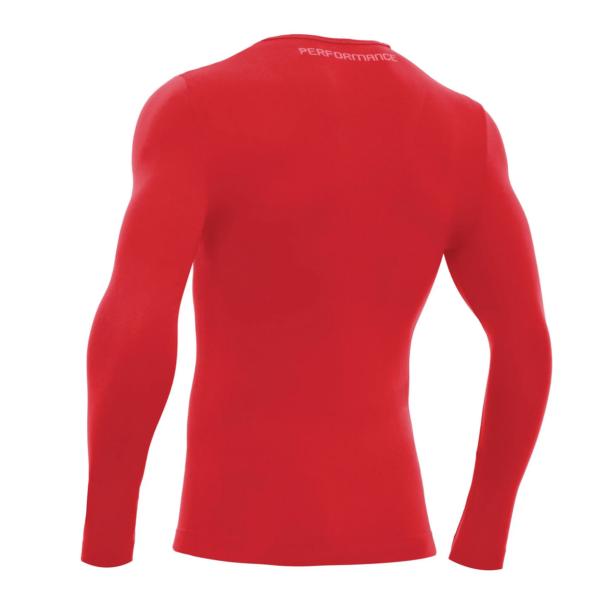 Macron Longsleeve Performance LS Unisex red Rücken 