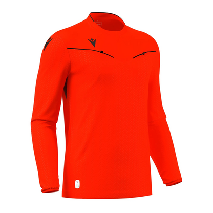 Macron Schiedsrichter Trikot Ponnet Eco Langarm Unisex Neon Red Front 