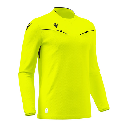 Macron Schiedsrichter Trikot Ponnet Eco Langarm Unisex Neon Yellow Front 