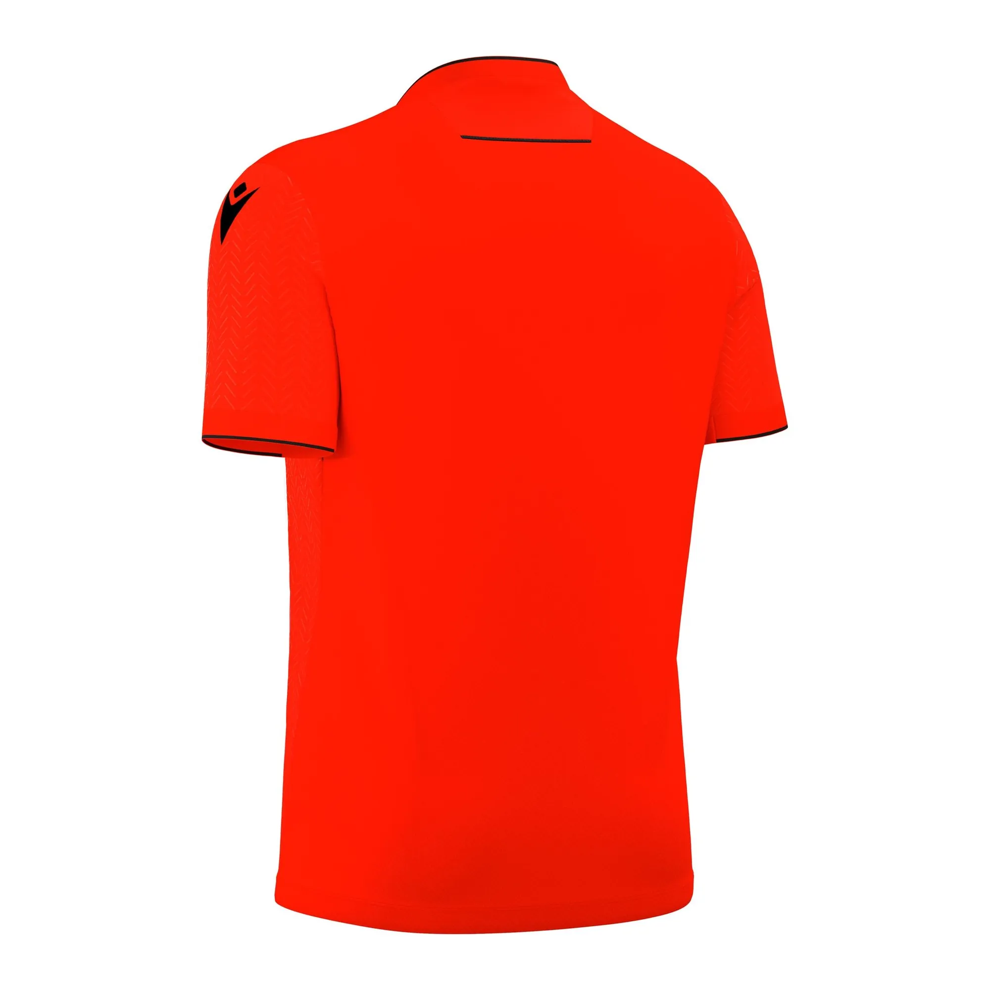 Macron Schiedsrichter Trikot Ponnet Eco Kurzarm Unisex Neon Red Rücken 