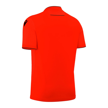 Macron Schiedsrichter Trikot Ponnet Eco Kurzarm Unisex Neon Red Rücken 