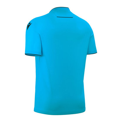 Macron Schiedsrichter Trikot Ponnet Eco Kurzarm Unisex Neon Sky Rücken 
