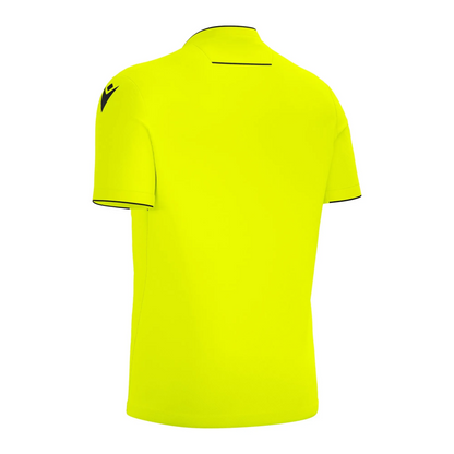 Macron Schiedsrichter Trikot Ponnet Eco Kurzarm Unisex Neon Yellow Rücken 