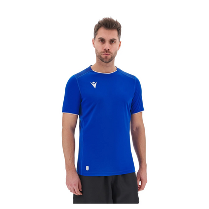 Macron Trikot Rhodium Eco Unisex Royal Blue-White Front 