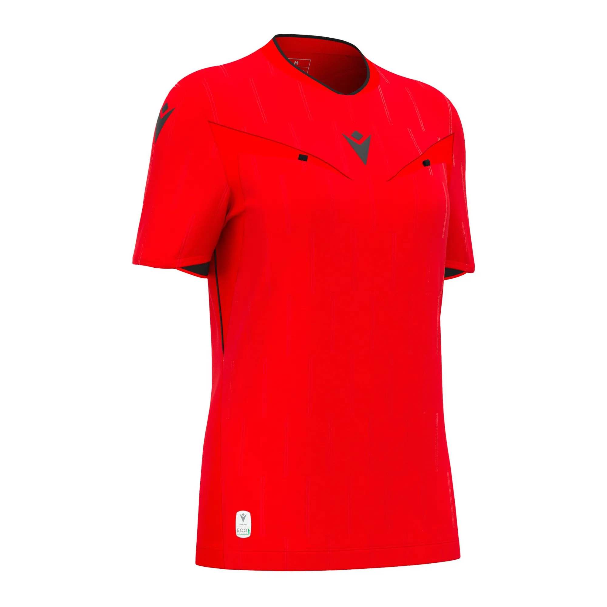 Macron Schiedsrichter Trikot Tess Eco Kurzarm Damen Bright Red Front 