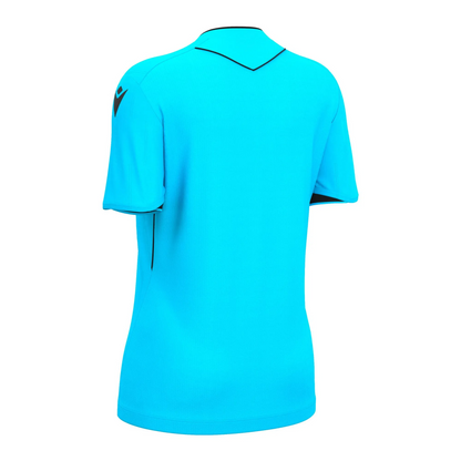 Macron Schiedsrichter Trikot Tess Eco Kurzarm Damen Neon Sky Rücken 