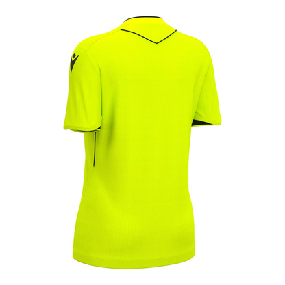 Macron Schiedsrichter Trikot Tess Eco Kurzarm Damen Neon Yellow Rücken 
