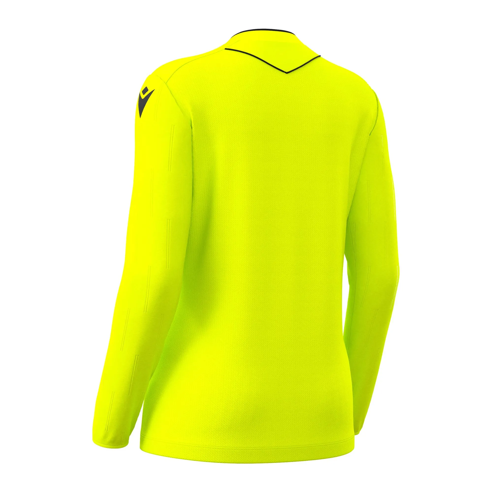 Macron Schiedsrichter Trikot Tess Eco Langarm Damen Neon Yellow Rücken 