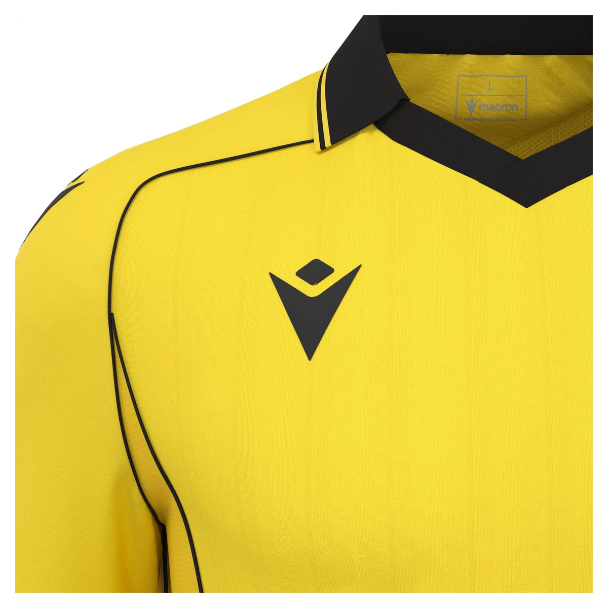 Macron Trikot Warden Eco Unisex Yellow-Black Detail 