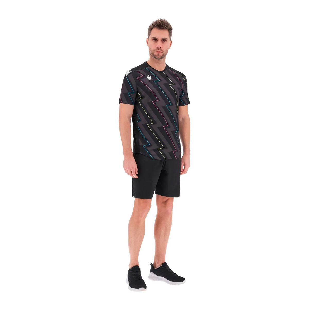 Macron Trikot WISP Unisex Black-Thunder Detail 