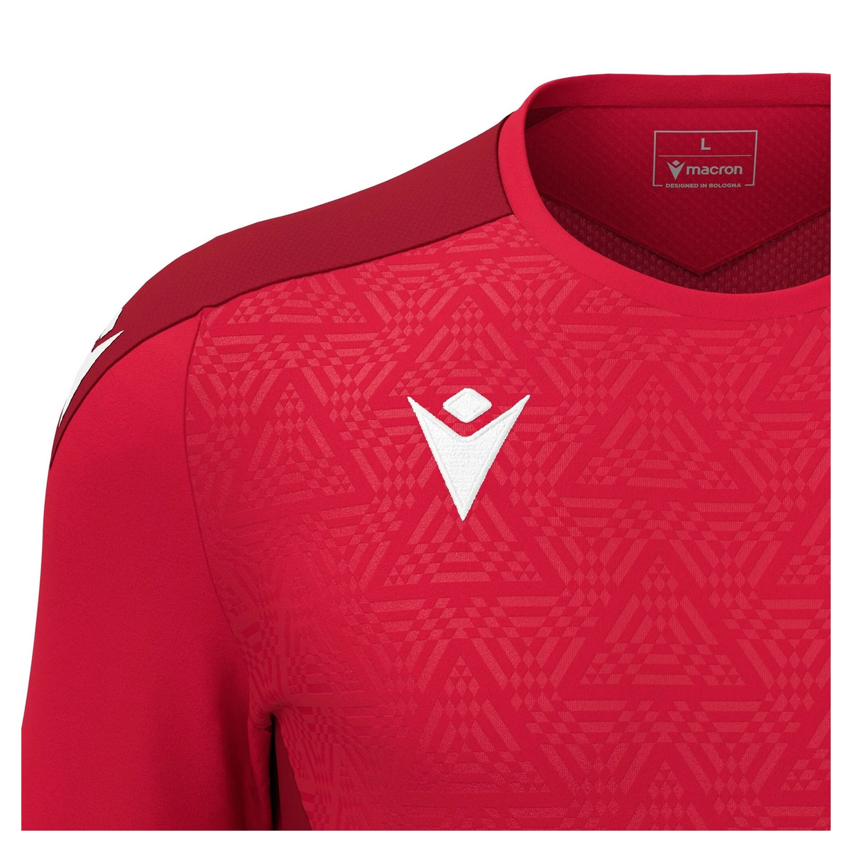 Macron Trikot WISP Unisex Red-Red Detail 