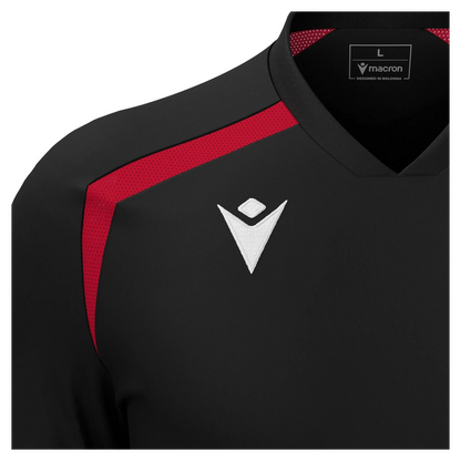 Macron Trikot WYRM Unisex Black-Red Detail 