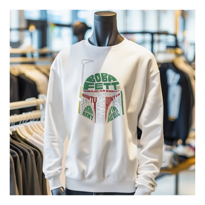 BIGTIME May the 4th Boba Fett Sweatshirt Unisex Weiß Front 
