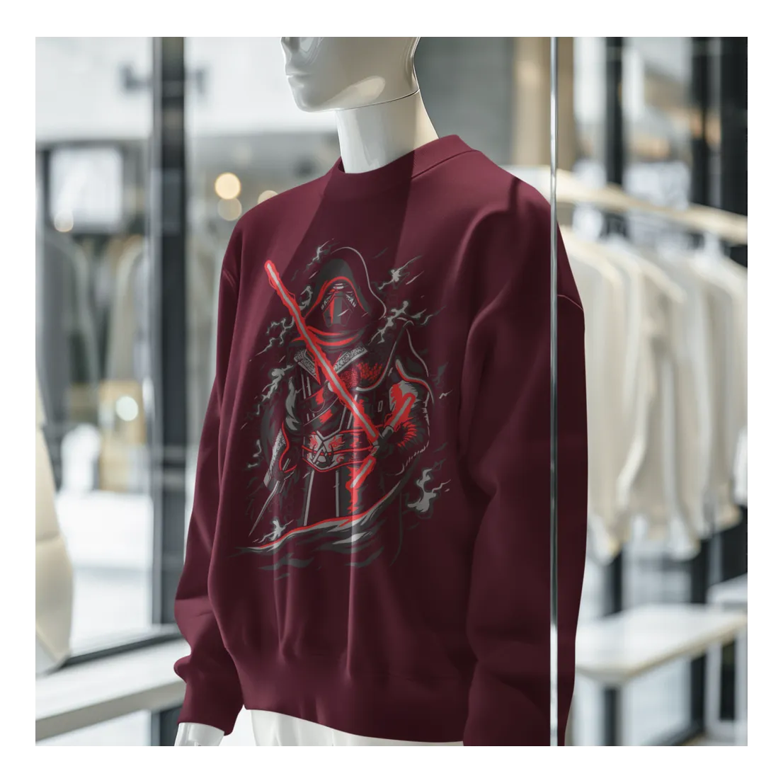 BIGTIME May the 4th Dark Side Sweatshirt Unisex Burgundy Front 