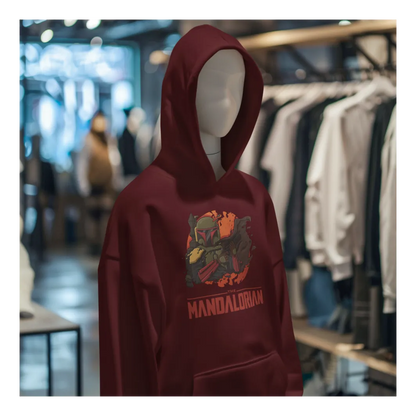 BIGTIME May the 4th Mandalorian - 1 Hoodie Unisex Burgundy Front 