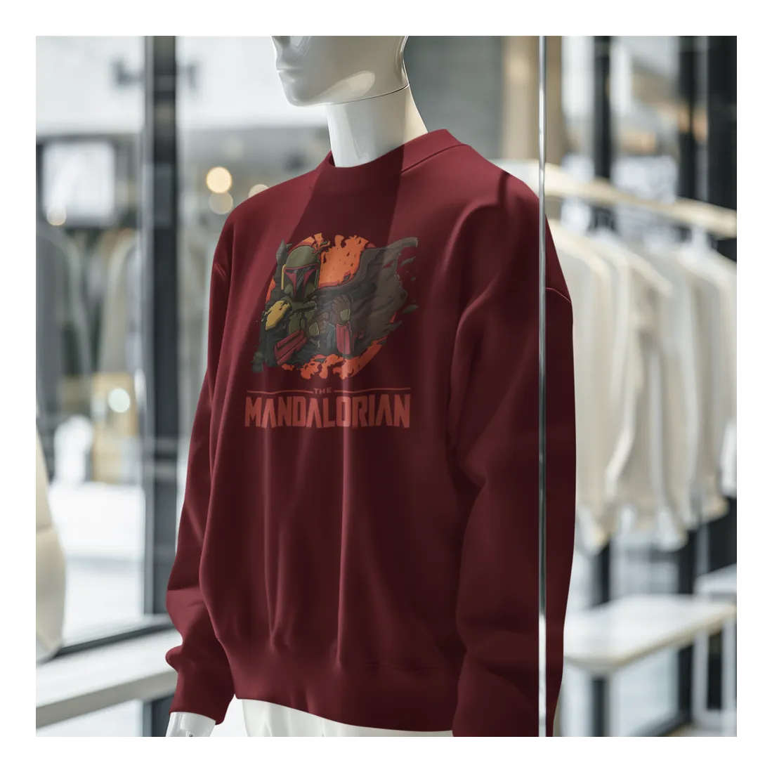 BIGTIME May the 4th Mandalorian - 1 Sweatshirt Kinder Burgundy Front #farbe_burgundy