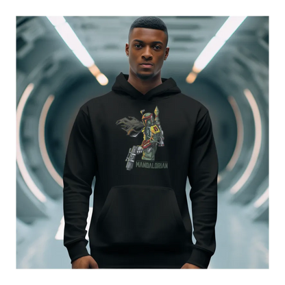 BIGTIME May the 4th Mandalorian - 2 Hoodie Kinder Schwarz Front 