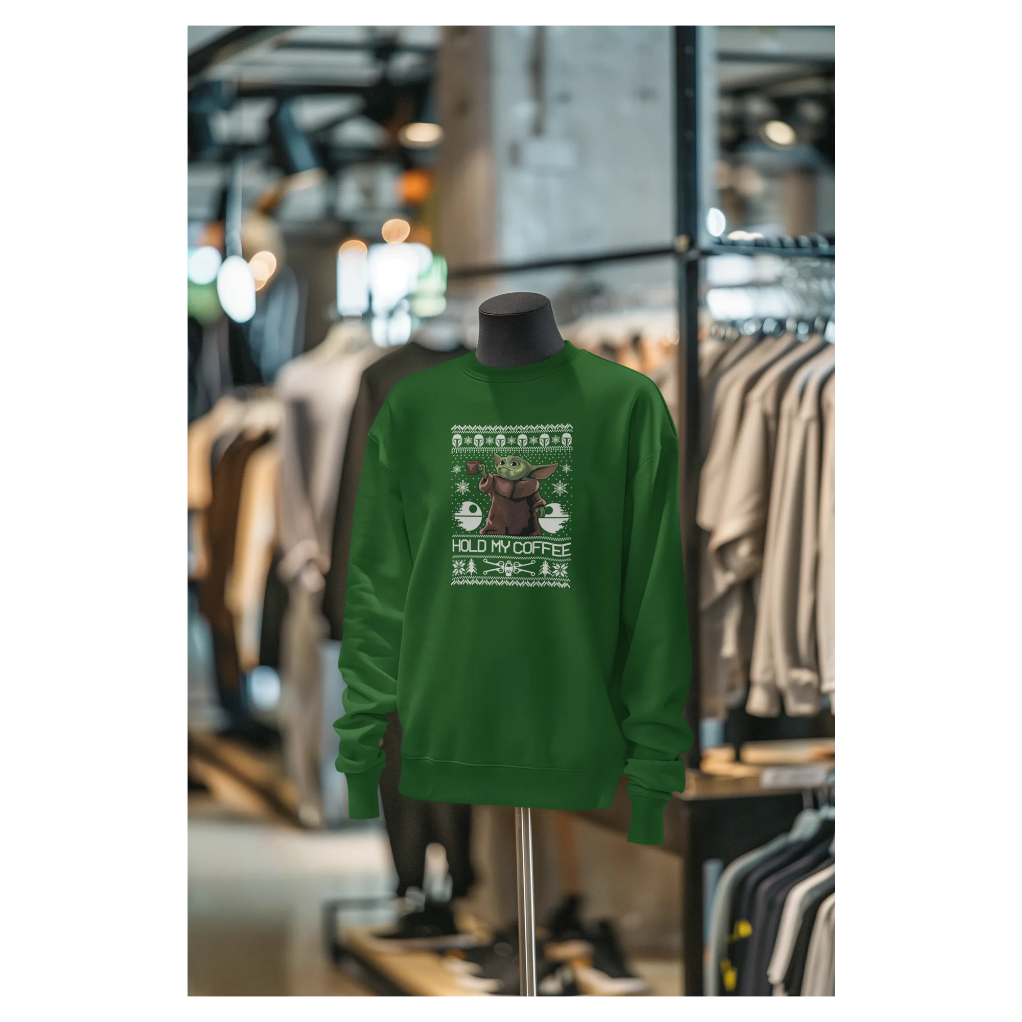 BIGTIME May the 4th Mandalorian - 2 Sweatshirt Unisex Weiß Front 