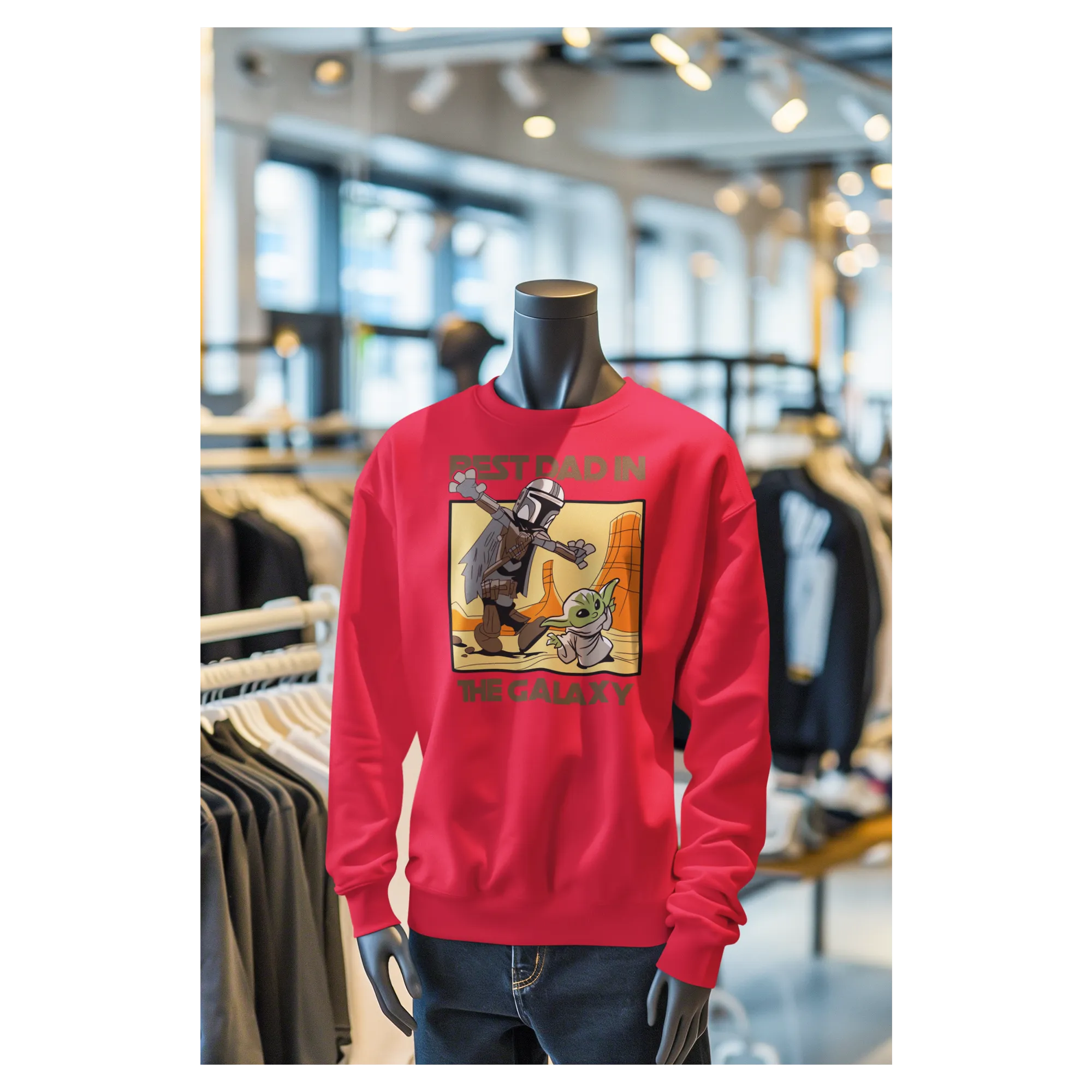 BIGTIME May the 4th Mandalorian - 3 Sweatshirt Kinder Rot Front #farbe_rot