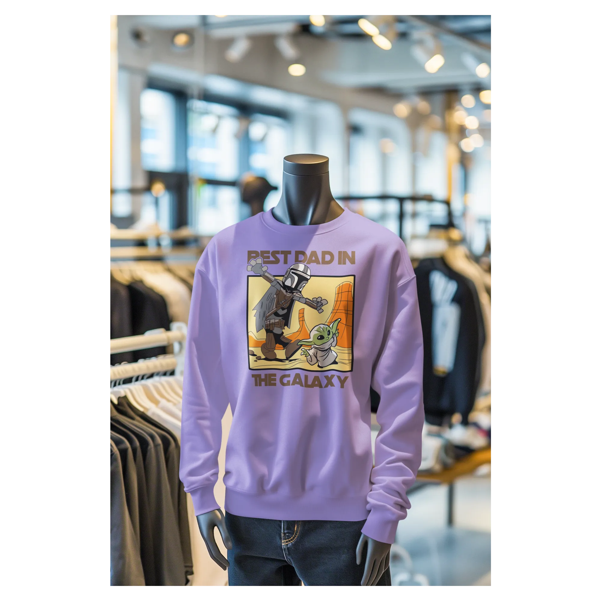 BIGTIME May the 4th Mandalorian - 3 Sweatshirt Unisex Violet Front 