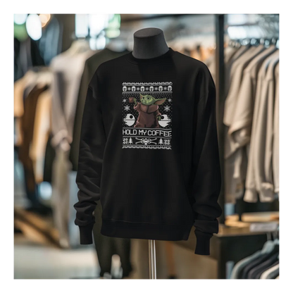 BIGTIME May the 4th Star Wars Baby Yoda Sweatshirt Kinder Schwarz Front 