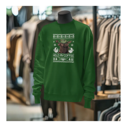 BIGTIME May the 4th Star Wars Baby Yoda Sweatshirt Unisex Dunkelgrün Front 