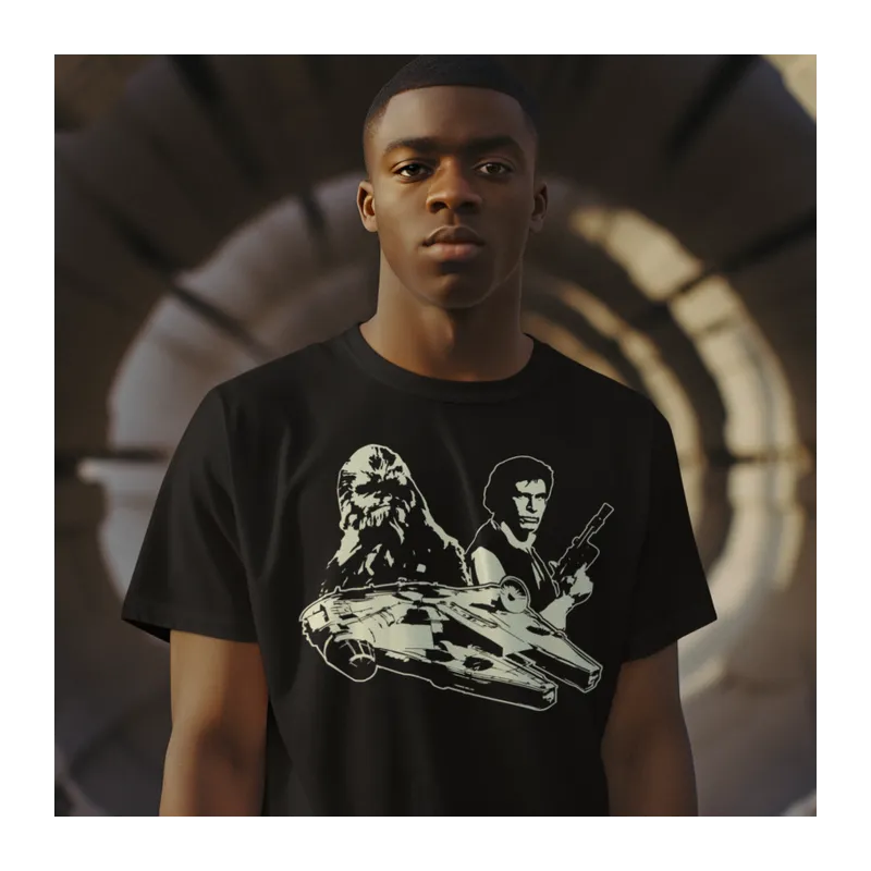 BIGTIME May the 4th Star Wars Han Solo T-Shirt Kinder Schwarz Front #farbe_schwarz
