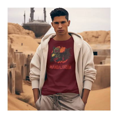 BIGTIME May the 4th Star Wars Mandalorian - 1 T-Shirt Kinder Burgundy Front 
