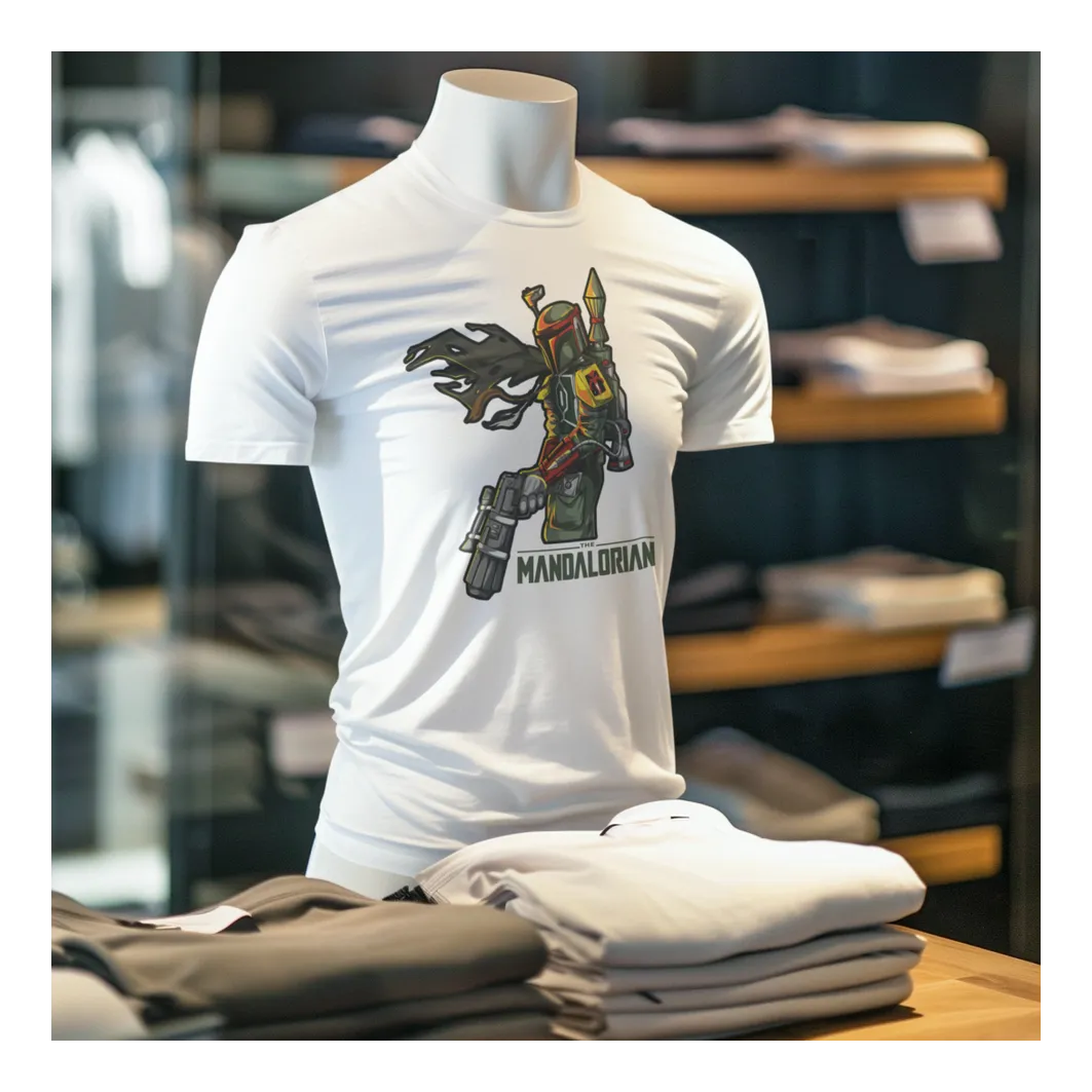 BIGTIME May the 4th Star Wars Mandalorian - 2 T-Shirt Kinder Weiß Front 
