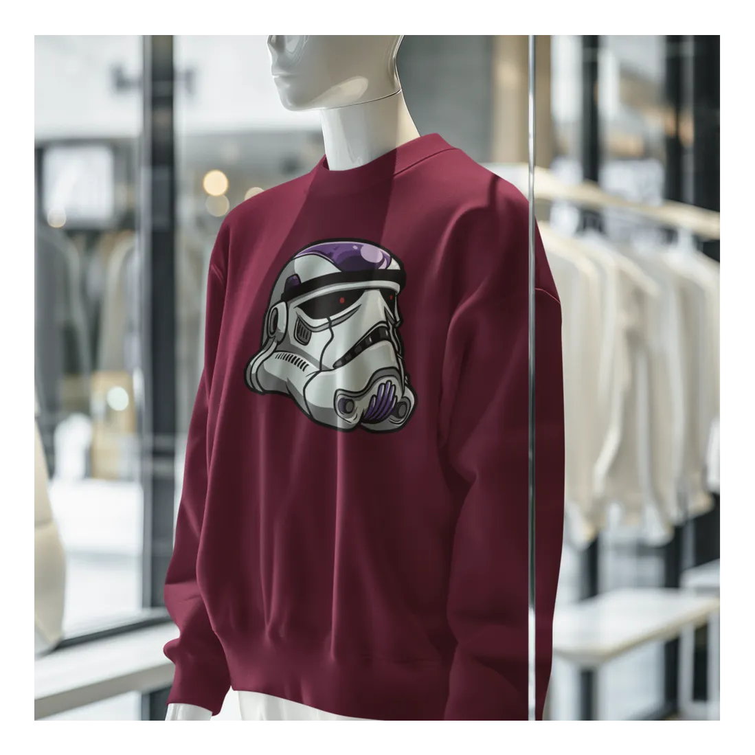 BIGTIME May the 4th Stormtrooper - 2 Sweatshirt Unisex Burgundy Front #farbe_burgundy