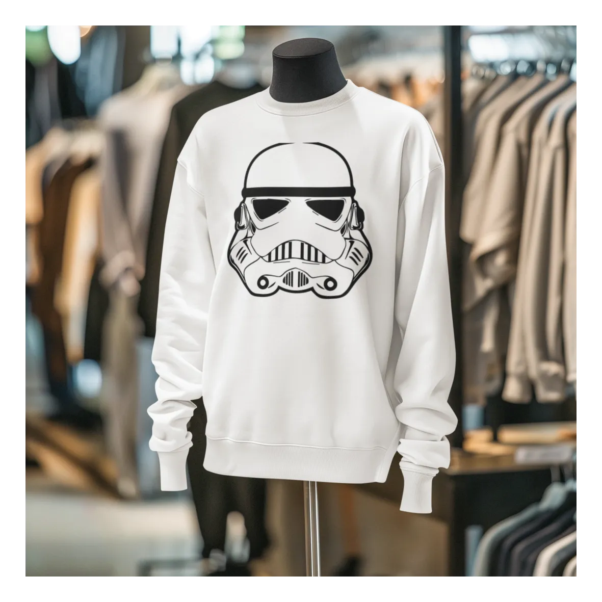 BIGTIME May the 4th Stormtrooper - 3 Sweatshirt Kinder Weiß Front #farbe_weiss
