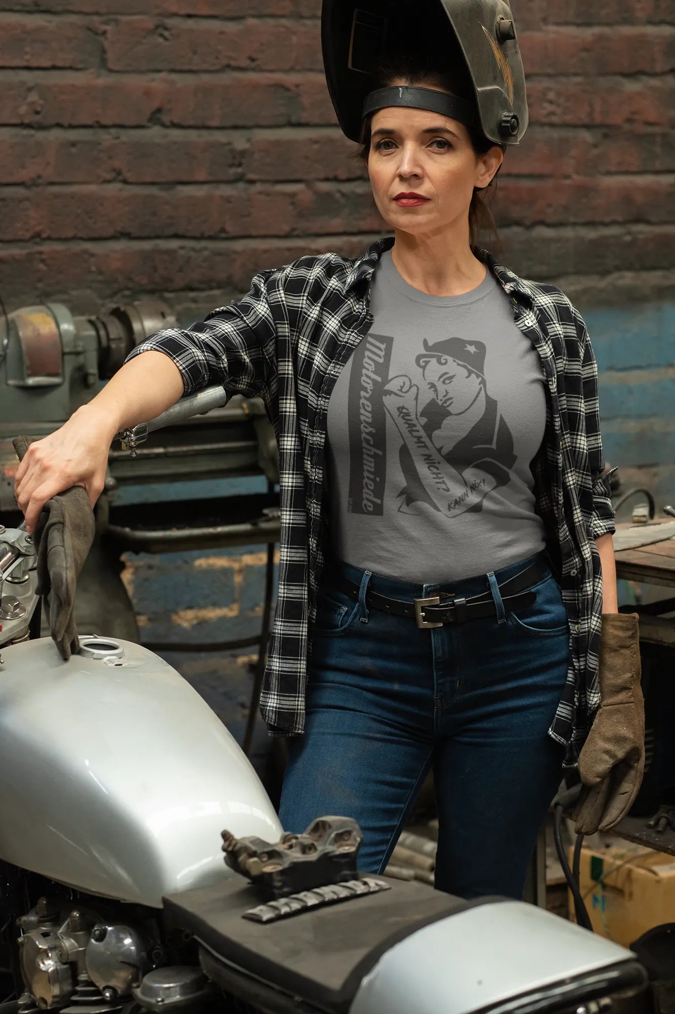 BIGTIME Motorenschmiede "QUALM NICHT, KANN NIX" Damen - T-Shirt