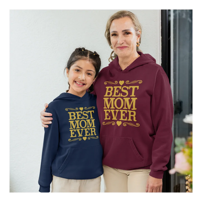 BIGTIME Muttertag Best Mom Ever - 2 Hoodie Kinder Front