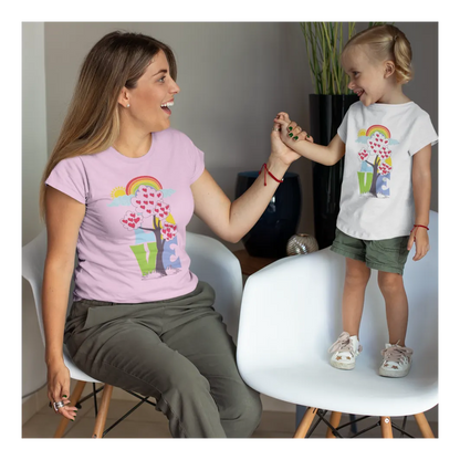 BIGTIME Muttertag Growing Love T-Shirt Kinder Weiß Front 