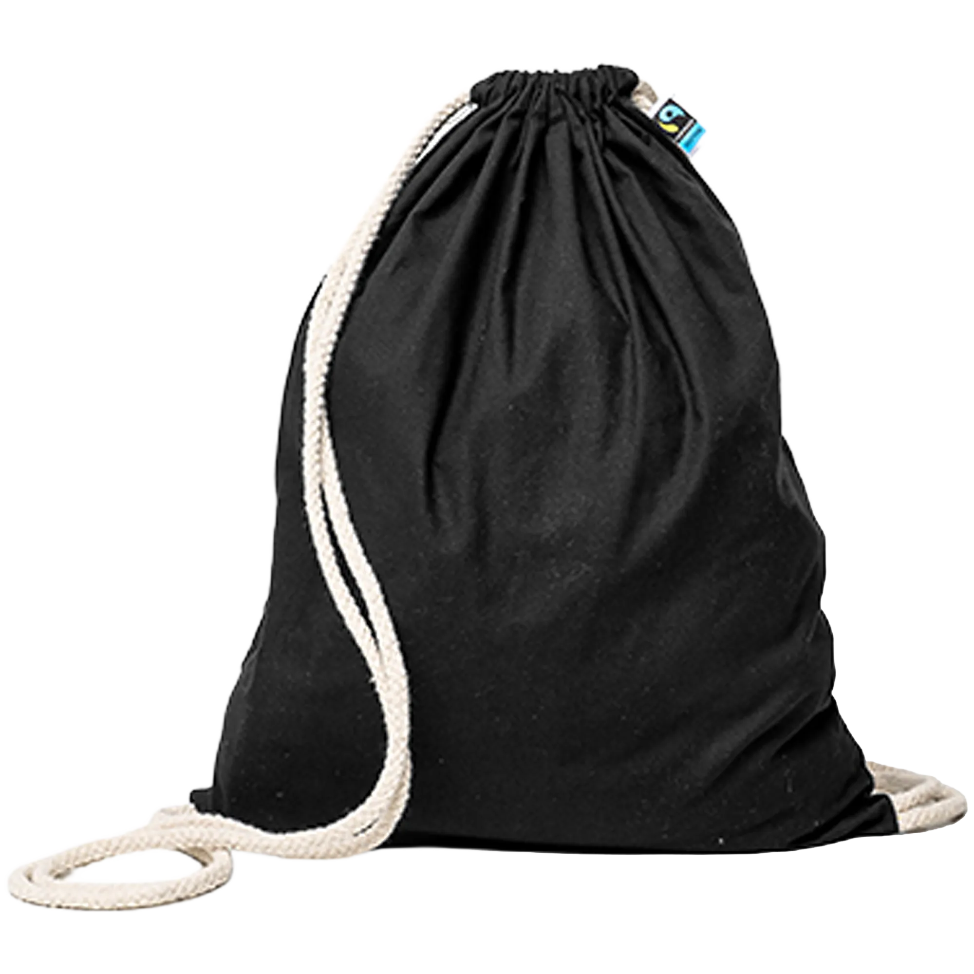 Printwear Fairtrade Baumwoll Gymbag Black #farbe_black