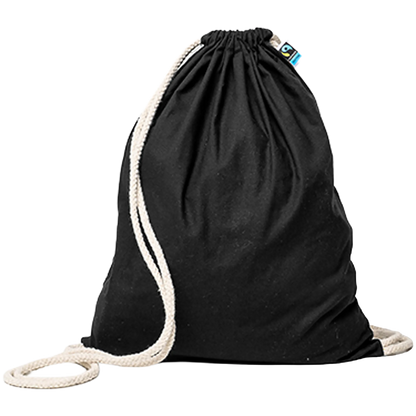 Printwear Fairtrade Baumwoll Gymbag Black 