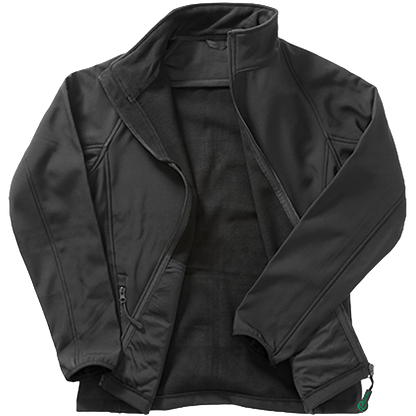 Result Recycled Printable Softshell Jacket Damen Black / Black Front 