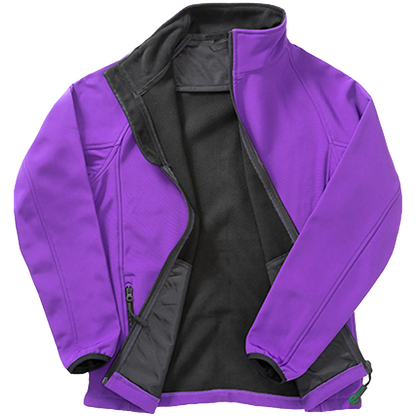 Result Recycled Printable Softshell Jacket Damen Purple / Black Front 