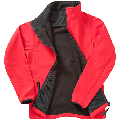 Result Recycled Printable Softshell Jacket Damen Red / Black Front 